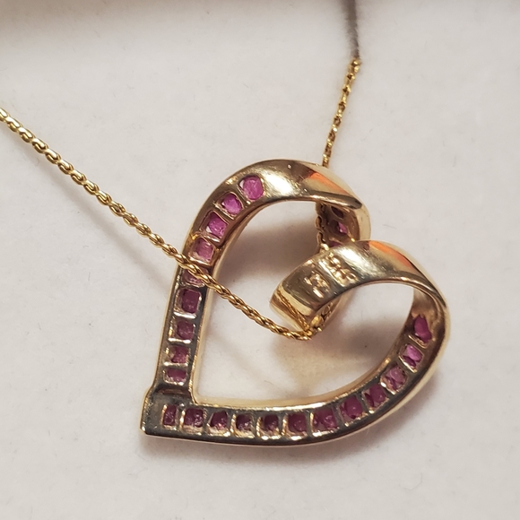 Ruby Heart Pendant - Picture 4 of 4